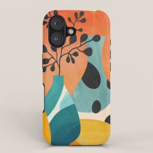 Modern Abstract Vases with Plant 2 iPhone Case