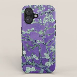 Vincent van Gogh "Almond Blossoms" (edited purple) iPhone Case