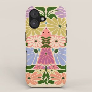 New Beginning - Floral Bird and Butterfly iPhone Case