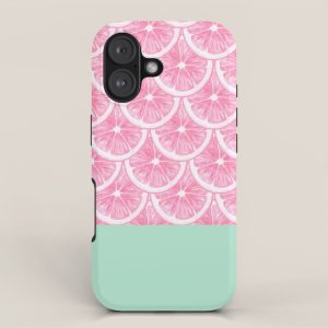 Zesty splice - pink grapefruit iPhone Case