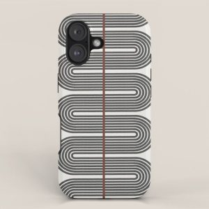 Retro, Mid-Century Line Art iPhone Case