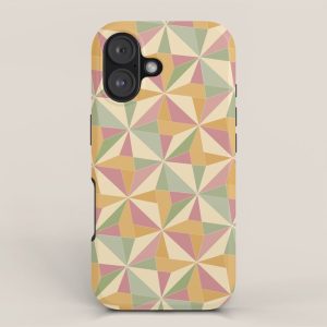 Kaleidoscope Tile Pattern XIII Neutral Earthy Pastel iPhone Case