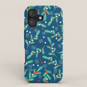 Misseltoe - christmas pattern no1 iPhone Case