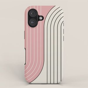 Two Tone Line Curvature XIII iPhone Case