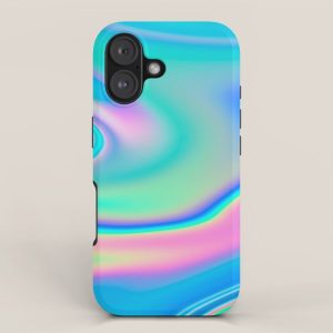 Holographic Iridescent Chill Vibes iPhone Case