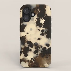Black and White Tortoiseshell Pattern iPhone Case