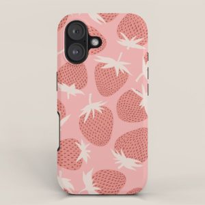 Pink Strawberries iPhone Case