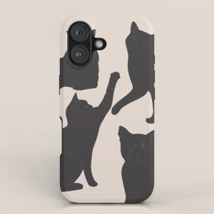 The Abstract Black Cats iPhone Case