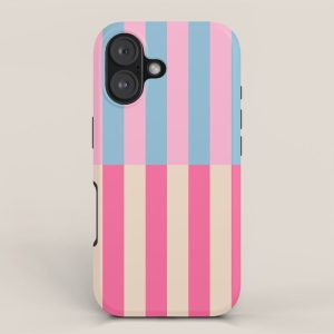 Soft pastel color block iPhone Case