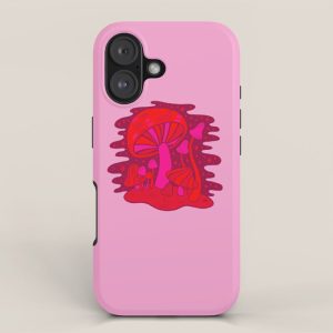 Pink Mushrooms iPhone Case