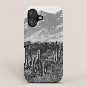 Wild West III - Tucson - Black & White version iPhone Case