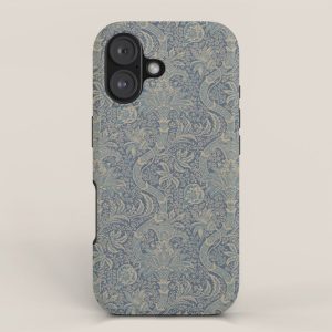 William Morris Indian Peacock Blue Pattern iPhone Case