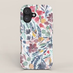 Upside Floral Deep iPhone Case