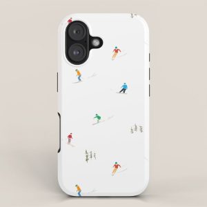Mountain Skiers Pattern iPhone Case