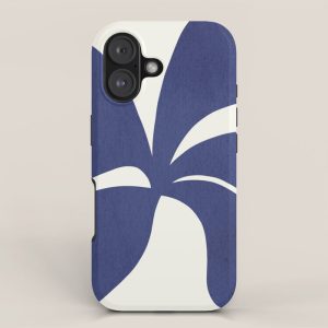 Abstract-botanical 16 blue iPhone Case