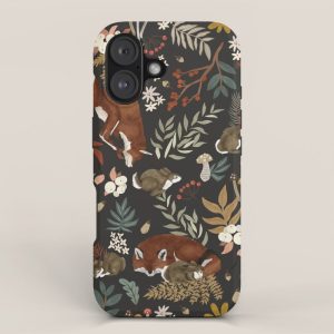 Animals winter wild nature 63B iPhone Case