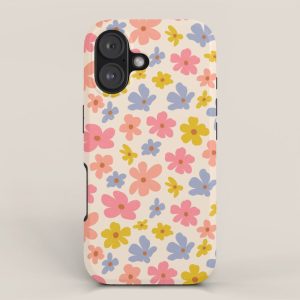Retro vibe Small Daisies iPhone Case