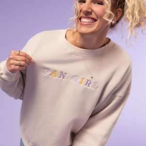 Fan Girl Embroidered Crew