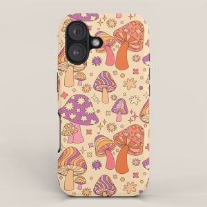 Purple & Orange Magic Mushrooms iPhone Case