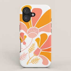 Floral Disco Party - 70s Style Wildflowers iPhone Case