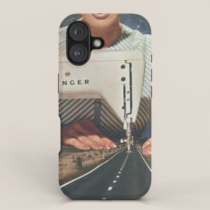 This is how a road gets made - Sewing Machine, A mindful journey iPhone Case