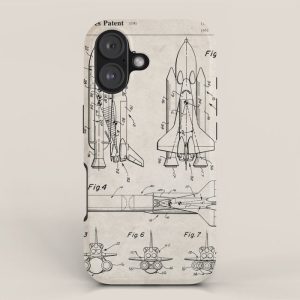 Nasa Space Shuttle Patent - Nasa Shuttle Art - Antique iPhone Case